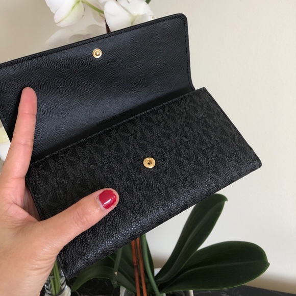 🌹Michael Kors Jet Set Travel trifold Black - Picture 5 of 7